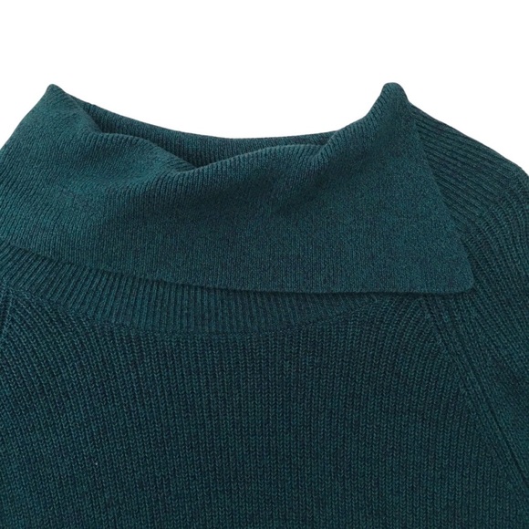 Elliott Lauren Teal Split Cowl Neck Sweater - Picture 4 of 5